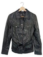 STREET ONE Lederjacke Damen Jacke Gr. DE 38 schwarz extravaganter Stil