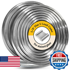 1/8" Flat U Lead Came for Stained Glass  2 6ft Hobby Came for Stained Glass  S