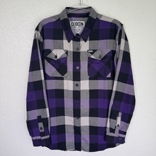 Dixxon Flannel Shirt Womens Xl Form And Function Purple Plaid Button Up Dixxon Flannel Shirt Womens Xl Form And Function Purple Plaid Button Up