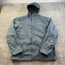 Columbia Watertight Ii Rain Jacket Mens Large Gray Omni-tech Full Zip Hiking