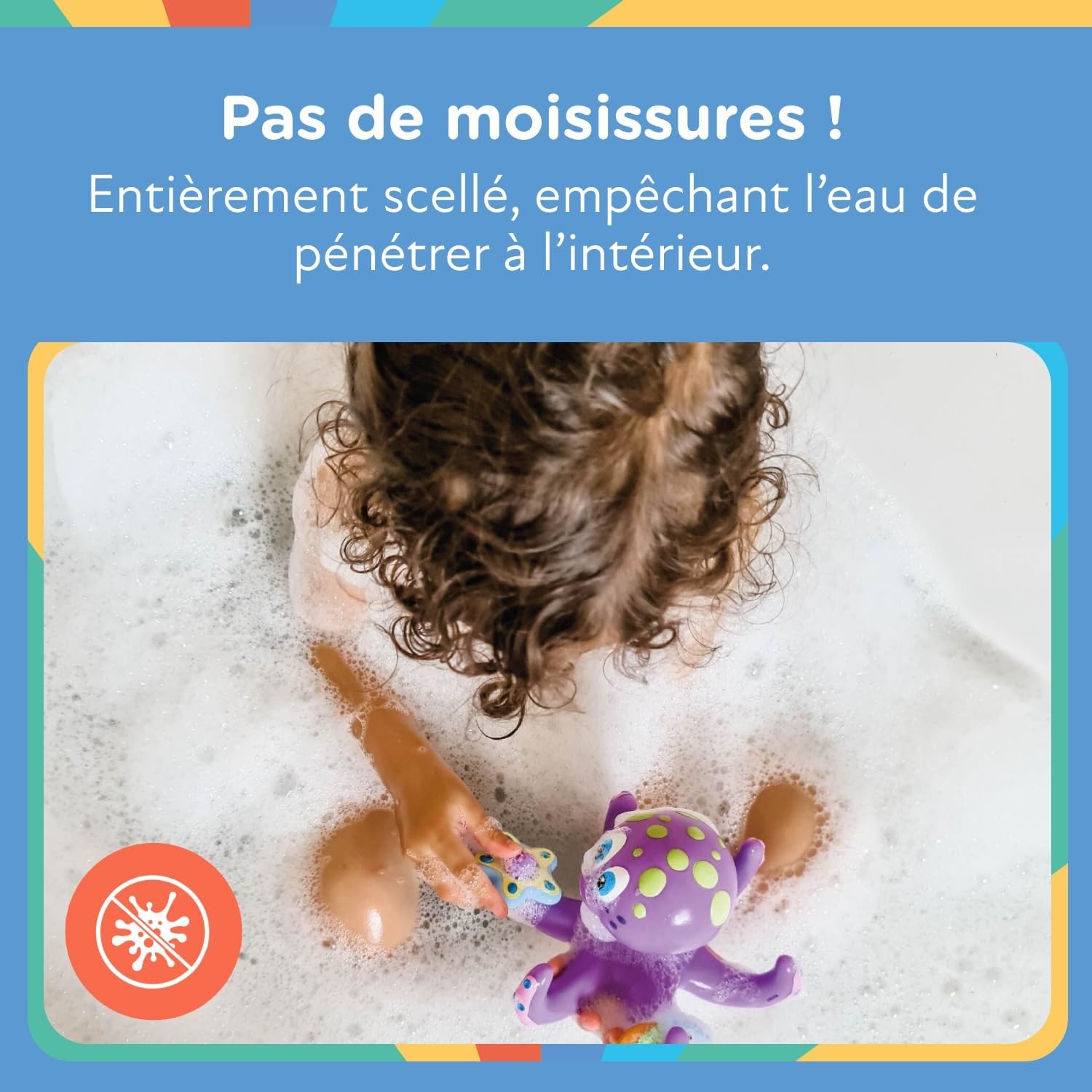 Jouet de bain pieuvre Nuby interactive pour amuser bébé et éviter les pleurs dans l'eau