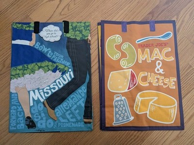 2LOT Mac Cheese & Missouri - Trader Joe's Reusable Shopping Bag 6 Gallon NWT