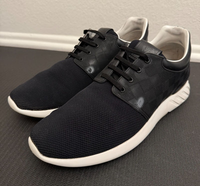 Louis Vuitton Black Damier Fastlane Sneakers 862986 GO 0176 Size 11
