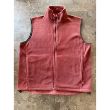 Woolrich Men's Size M Mulberry Fleece Vest Full Zip Mock Neck Hiking Gorpcore