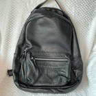 American Eagle Backpack Pebbled Black Purse Leather Bag Made In Italy
