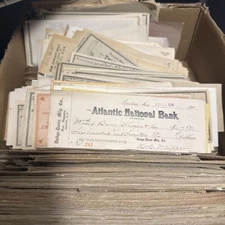 🌟🌟🌟‼️‼️‼️Lot Of 5 X old vintage checks RANDOM PULL 1900’s ONLY!!‼️‼️‼️🌟🌟🌟