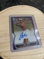 2023 Bowman Chrome Joey Ortiz Purple Refractor Auto /250 Orioles Brewers
