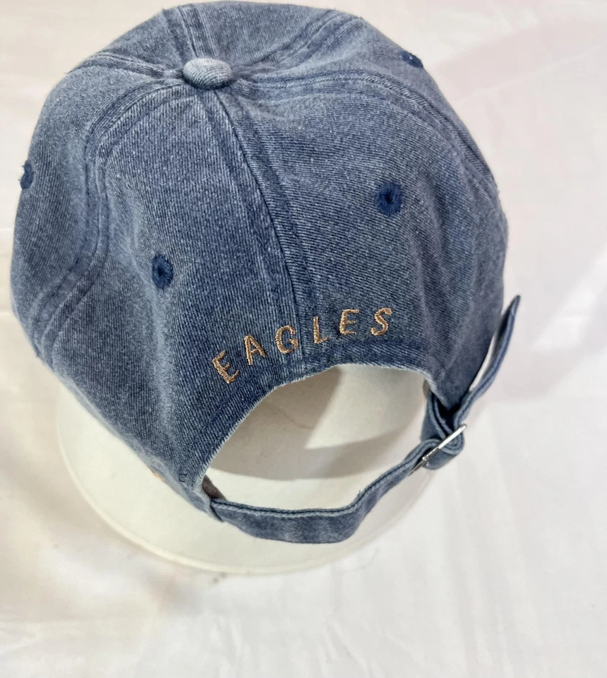 Gorra Eagles Gorra Correa Trasera Denim Azul Para Hombres NCAA Fútbol Universitario Estilo Vintage Foto 2 de 4