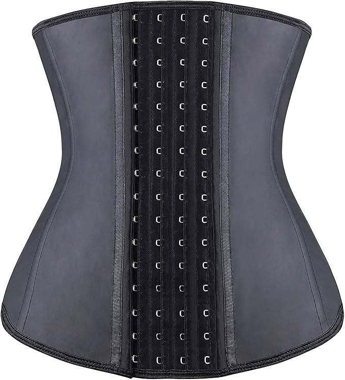 Yianna Women’s Waist Trainer Cincher Corset Sz XS Black Latex Underbust NWT