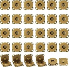 30 Sets Magnetic Snap Buttons,14Mm Bronze Magnetic Button for Clothes, Bags, Pur