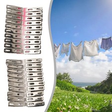 40pcs Praktische Edelstahl Wäscheklammern Clips Socken Clips Pins Clamps