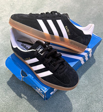 adidas Gazelle Indoor Men's Suede Sneakers Black/White Gum US 7.5 JI2060
