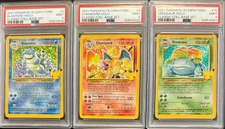 BIG 3 SEQUENTIAL PSA 9 BLASTOISE 2 CHARIZARD 4 VENUSAUR 15 CELEBRATIONS POKEMON