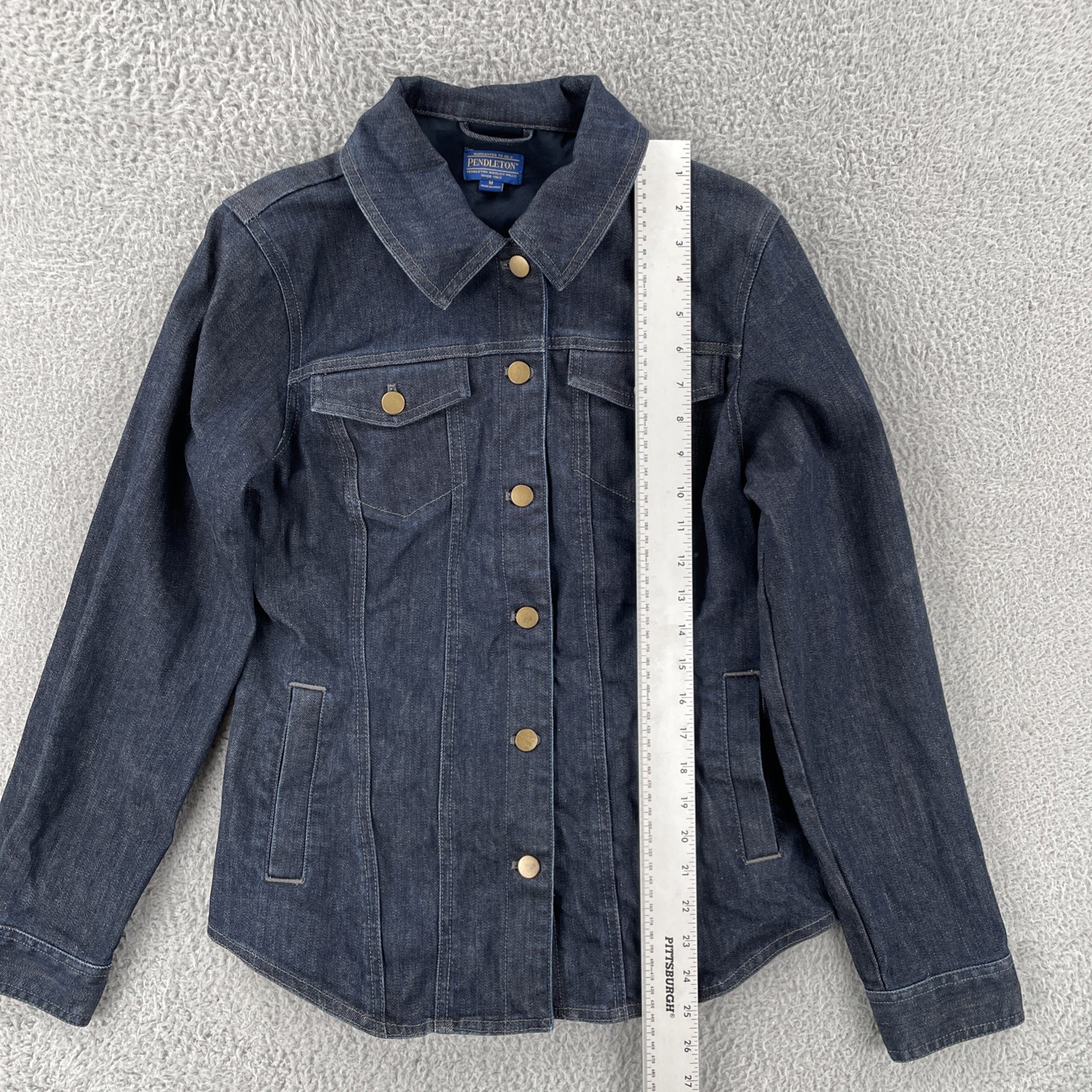 Pendleton Women’s Medium Blue Button Up Denim Tru… - image 9