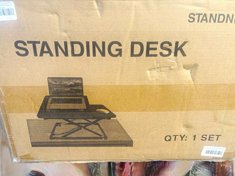 STANDNEE Adjustable Height Standing Sit-Stand Desk, Freestanding Metal, Black