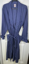 Vintage Brooks Brothers Robe Men s Blue Medium M Plaid Cotton Belted Pockets