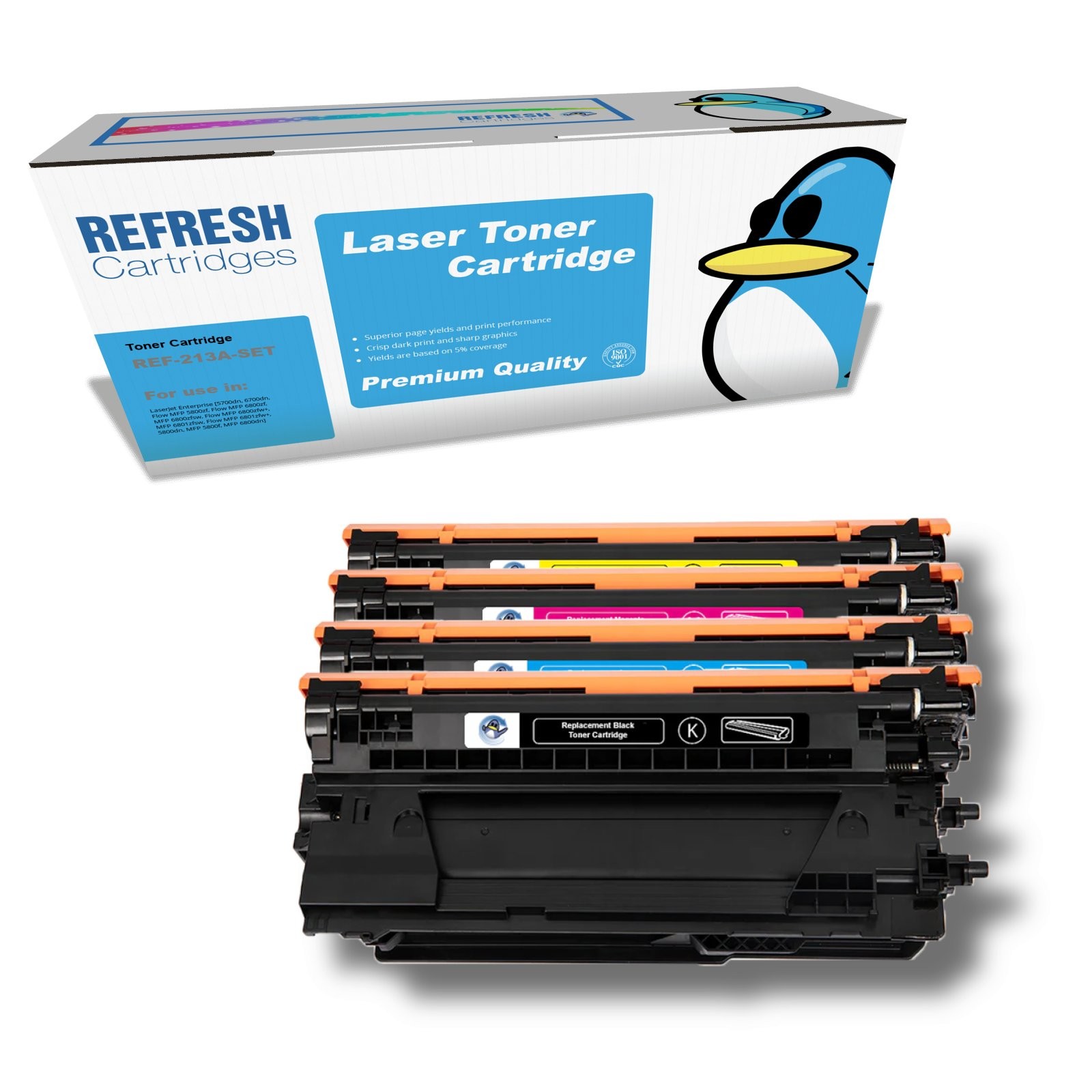 Refresh Cartridges Replacement Value Pack 213A Toner Compatible With HP Printers