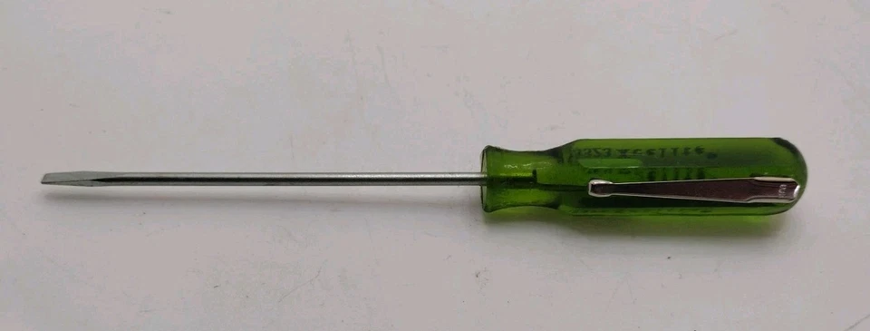 Xcelite R3323 3/32" x 3" Round Blade Slotted Screwdriver w/Pocket Clip USA Made - Image 2 of 3