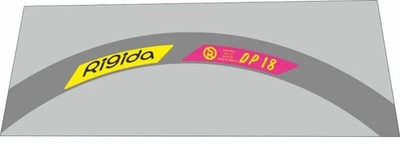 Rigida DP 18 rim decal set for two wheels