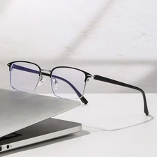 Fashion Hipster Vintage Retro Classic Half Frame Glasses Clear Lens Nerd Eyewear