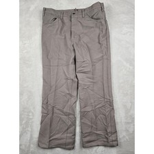 Vintage Levi Strauss Slacks Mens 35x27 Olive Talon 42 Zipper Trousers 70s
