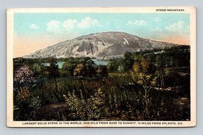 Stone Mountain GA Postcard - World's Largest Monolith - Imperial Post Card Co.