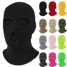 3 Hole Winter Mask Outdoor Sports Full Face Cover Ski Mask Warm Knit Balaclava
