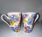 Set of 2 Roy Kirkham Pansy Fine Bone China Mugs — photo 3