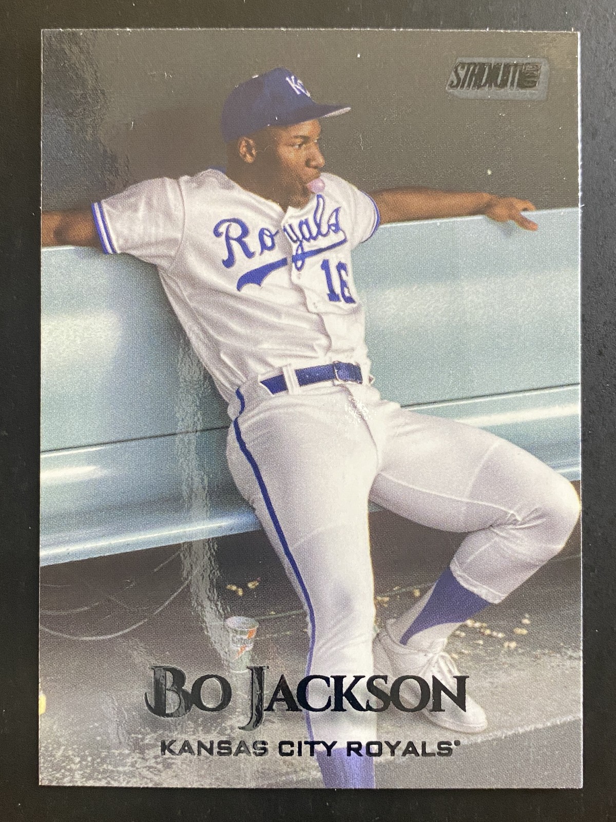 Bo Jackson 2019 Topps Stadium Club Baseball Black Foil Kansas City Royals #178
