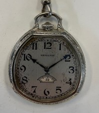 Orologio da tasca e catena Hamilton vintage