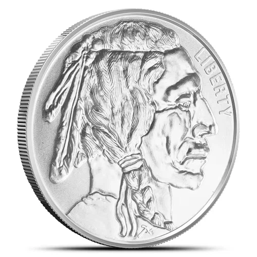 1 oz SilverTowne Buffalo Indian .999 Fine Silver Round (New Uncirculated) USA