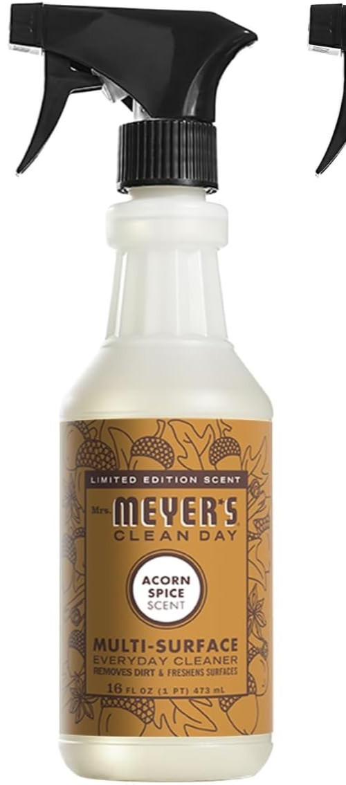 MRS. MEYER'S Clean Day Multi-Surface Cleaner Spray 16oz Acorn Spice (Fall Scent)