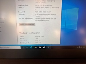 Lenovo ThinkPad T470 Laptop   i5-7200U  8GB  256GB SSD Win10 Pro Akku defekt