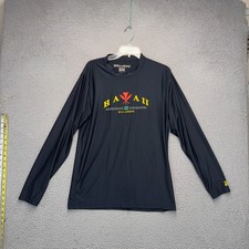 Billabong Hawaii Rash Guard Shirt Men Large Black Long Sleeve UPF 50 Surf Beach