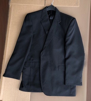 Circle S Blazer Mens 48L Black Sport Coat Jacket Western Cowboy Dallas
