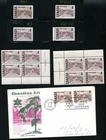 LOT 32698 MINT NH OG 461 CENTENNIALS VARIETIES PLATE BLOCKS SINGLES 1 FDC CANADA