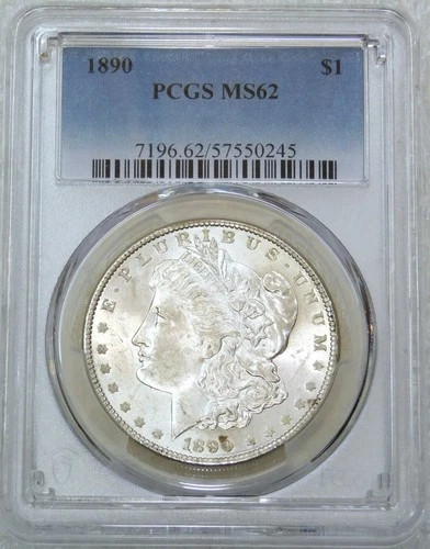 1890 P Morgan Silver Dollar PCGS MS62 Frosty White PQ Just Graded #Q278D