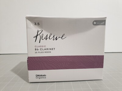 D'Addario Organics Reserve klassische Bb-Klarinettenblätter 3.5 (25er-Pack)