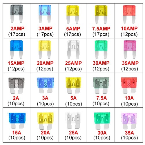 240Pcs Blade Fuse Assortment Auto Car Truck Motorcycle FUSES Kit ATC