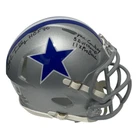 Bob Lilly Signed TB 64-66 Cowboys Mini Helmet w/ 4 Ins Beckett Witness BAS COA