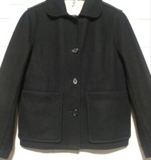 Margaret Howell MHL. Short Pea Coat Jacket Black Color Size-1 Model Basic Design