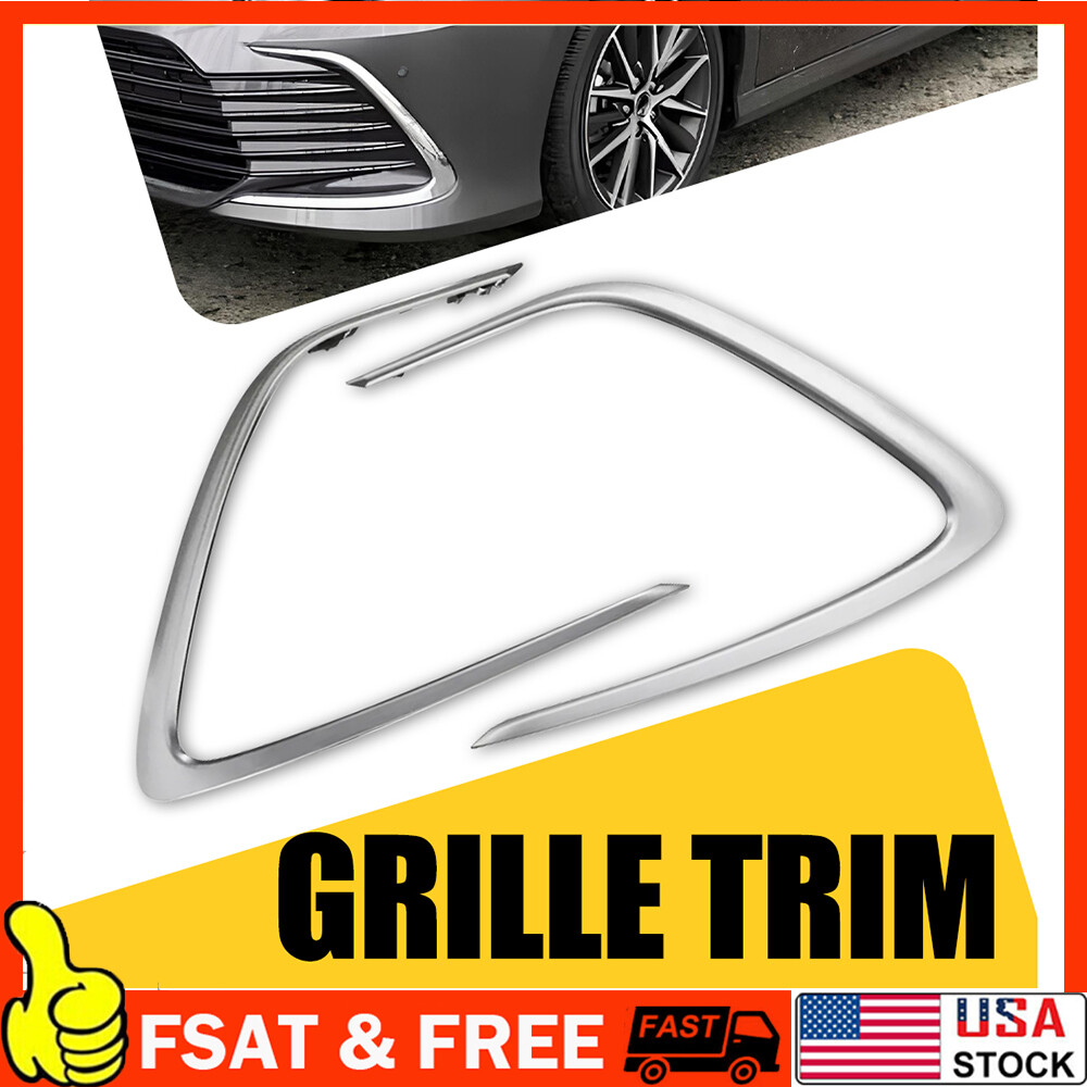 Fits 2021-2023 Toyota Camry LE XLE Silver Front Lower Grille Grill Trim Molding