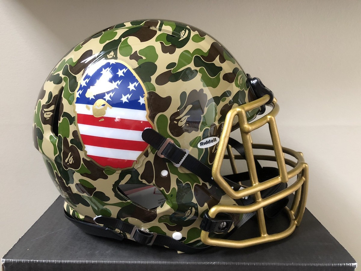 新品未使用 adidas RIDDELL X BAPE HELMET 値引 Adidas x Riddell x BAPE Football Helmet Camo Super Bowl LIMITED