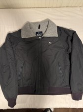 Vintage WOOLRICH USA Made Size XLarge Men’s Gray Jacket Fleece Lined Full Zip