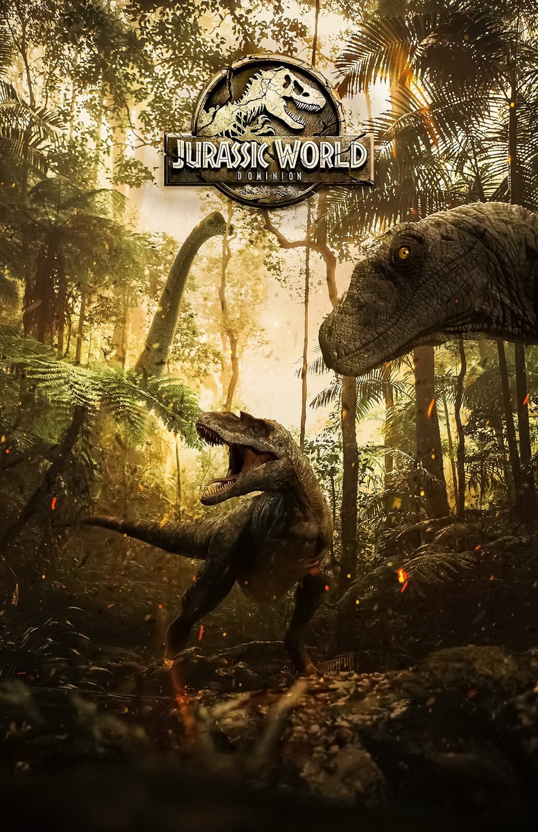 AA2533 Jurassic World Dominion Film 2022 Dinosaurs Movie Poster