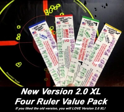 DELTA SPORTS PRODUCTS Rifle Scope Ruler Scope Click Calculator (Four-Ruler Combo Value Pack)