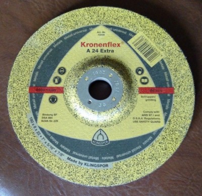 Kronenflex grinding wheel A 24 Extra 180 x 8 x 22 -- 7'' x 5/16'' x 7/8'' 8500 RPM