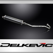 Kawasaki KLR650A 87-07 KLR650B 89-92 Full Exhaust 450mm Oval Carbon Silencer Can