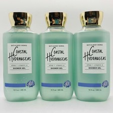 Bath  Body Works Coastal Hydrangeas Shower Gel 10 fl oz Set of 3
