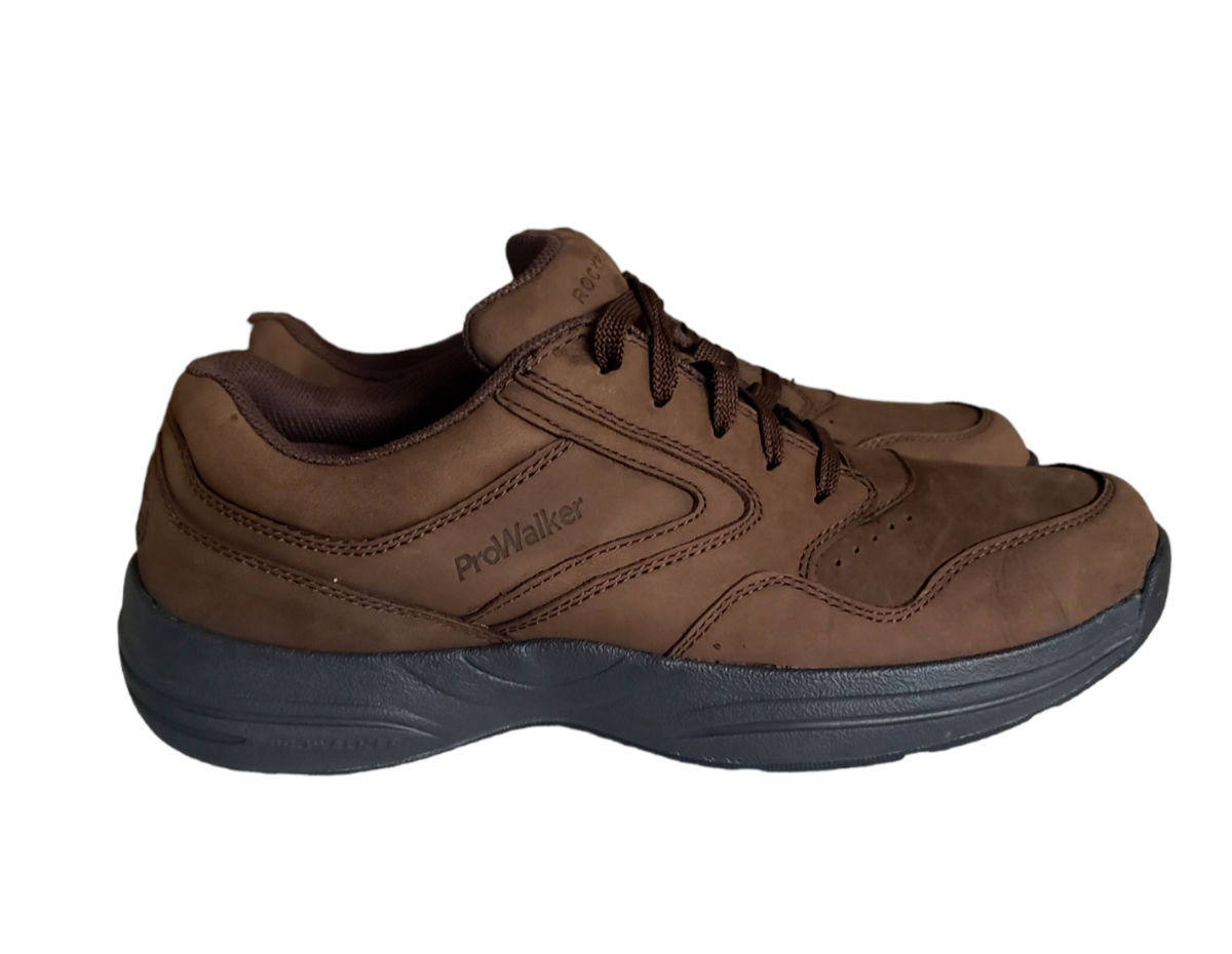 Rockport Prowalker Brown Suede Leather Walking Comfort Shoes 